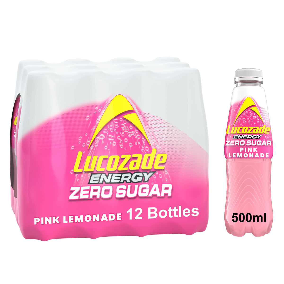 Lucozade Energy 12x500ml Pink