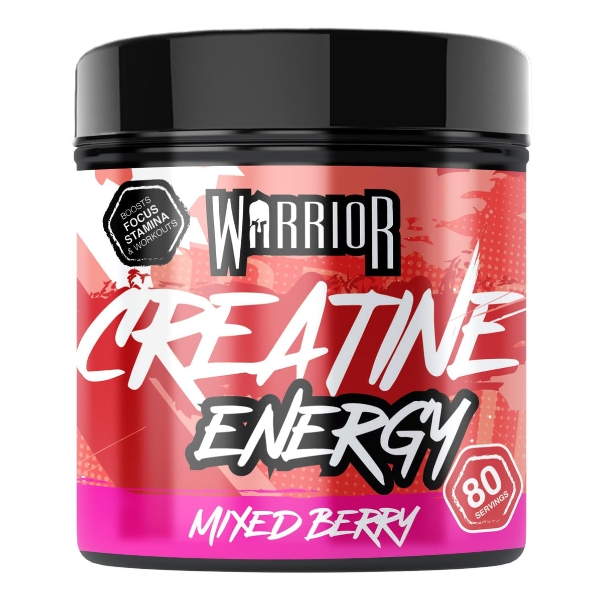 Warrior Creatine Plus Energy 360g Mixed Berry