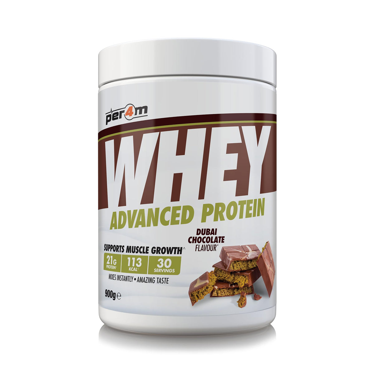 Per4m Advanced Whey Protein 900g Dubai Chocolate