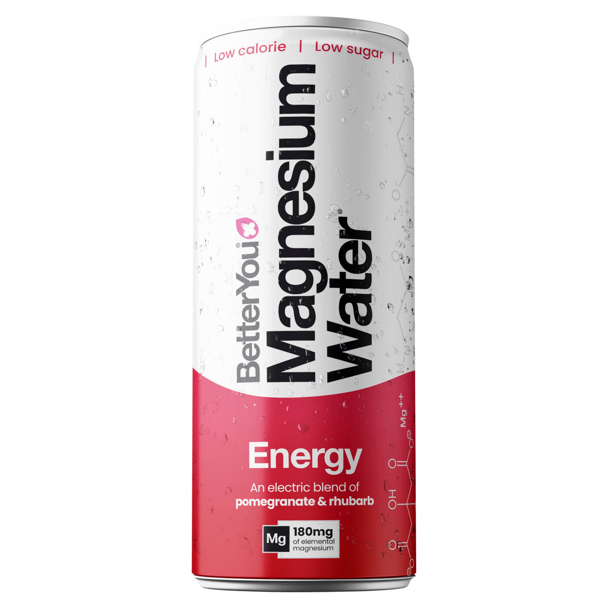 BetterYou Magnesium Water Energy 12x250ml Pomegranate & Rhubarb