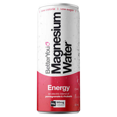 BetterYou Magnesium Water Energy 12x250ml Pomegranate & Rhubarb