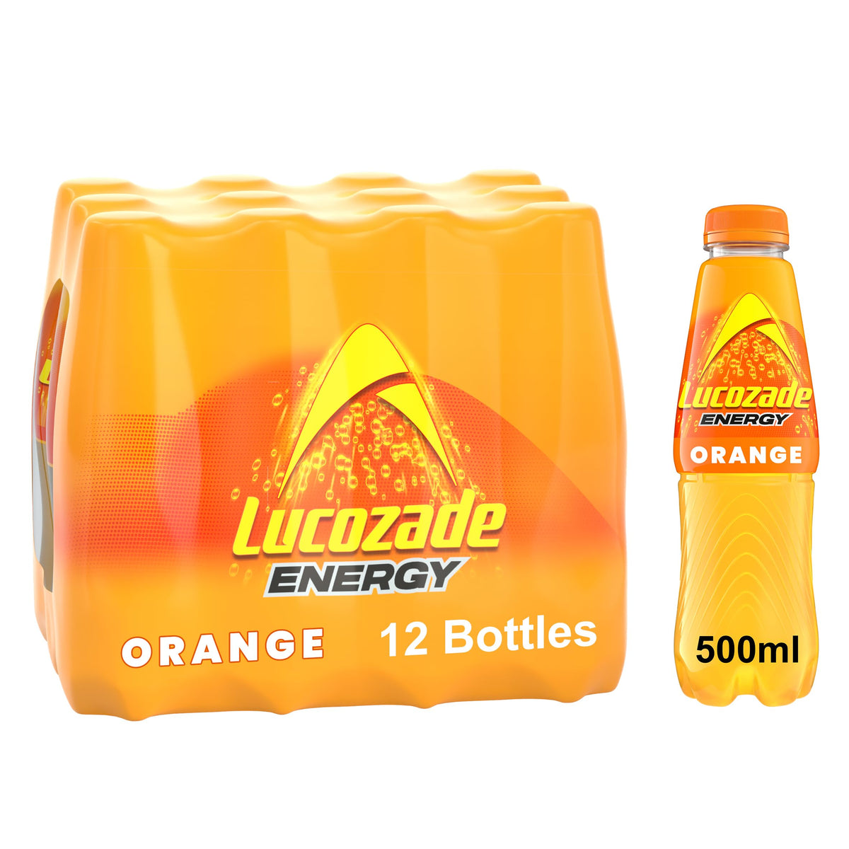 Lucozade Energy 12x500ml Orange