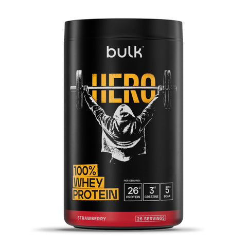 Bulk Hero Whey Isolate Premium Blend 900g Strawberry