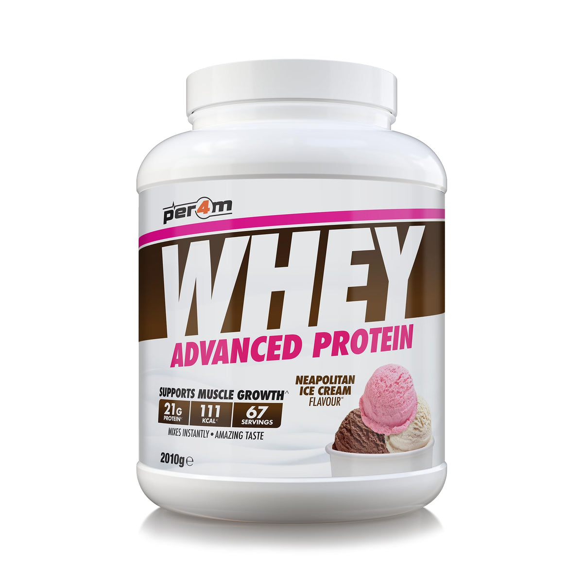 Per4m Advanced Whey Protein 2.01kg Neapolitan Ice Cream