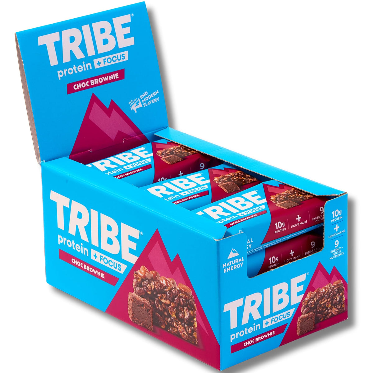 Tribe Protein + Focus Flapjack 12x60g Choc Brownie