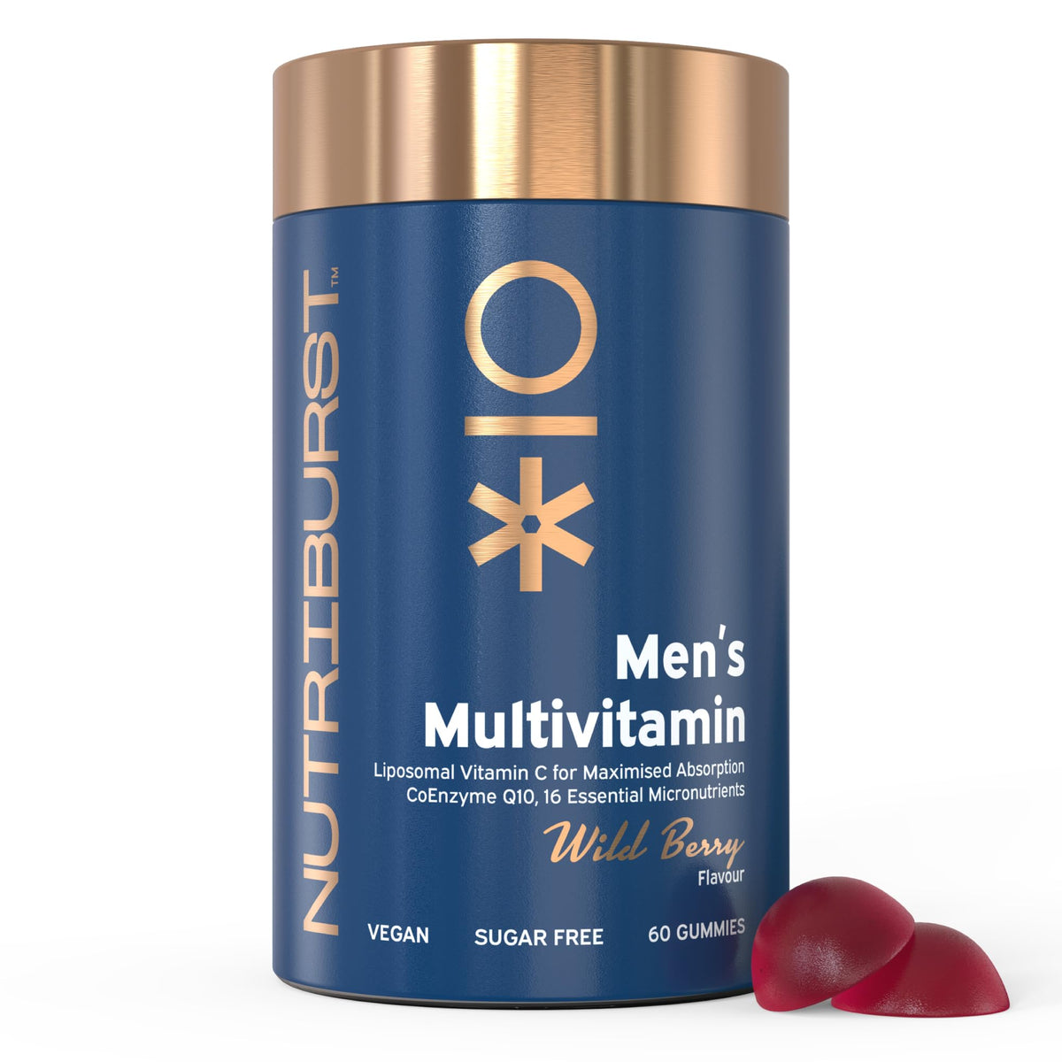 Nutriburst Mens Multivitamin 60 Gummies Wild Berry