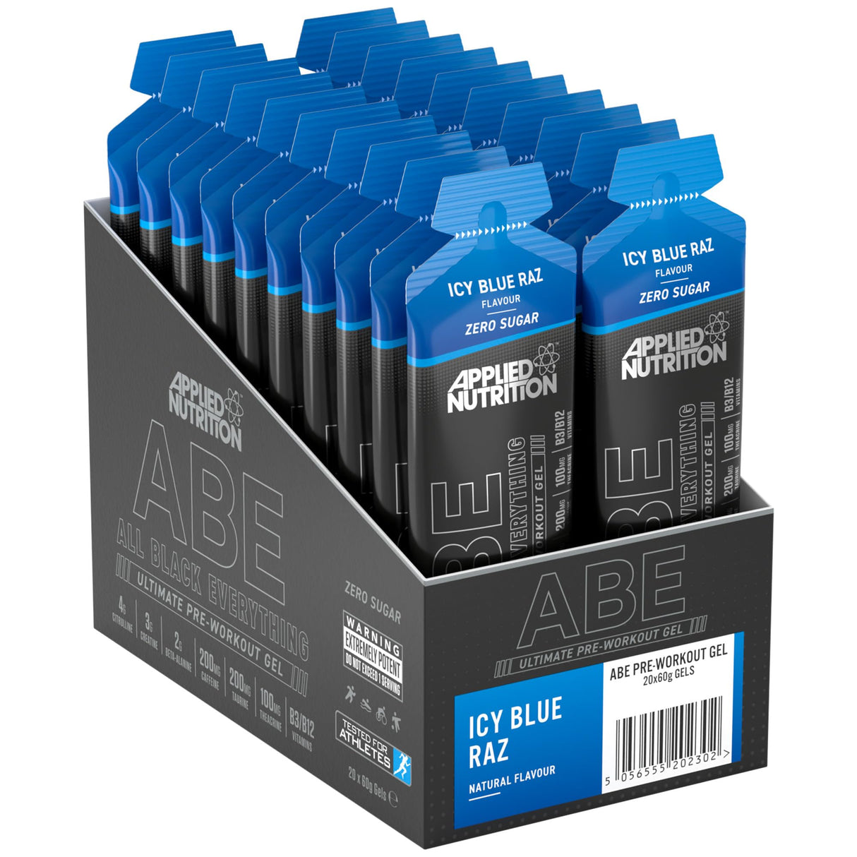 Applied Nutrition ABE (All Black Everything) Pre Workout Gel 20x60g Icy Blue Raz