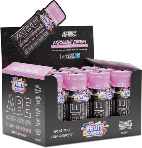 Applied Nutrition ABE (All Black Everything) Shots 12x60ml Fruit Candy