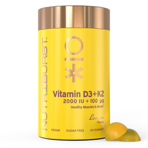 Nutriburst Vitamin D3 + K2 60 Gummies Lemon