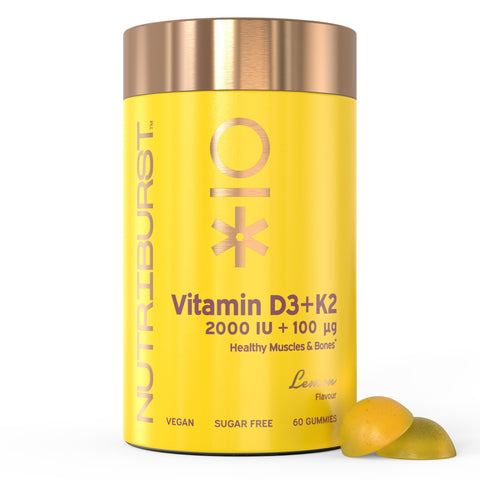 Nutriburst Vitamin D3 + K2 60 Gummies Lemon