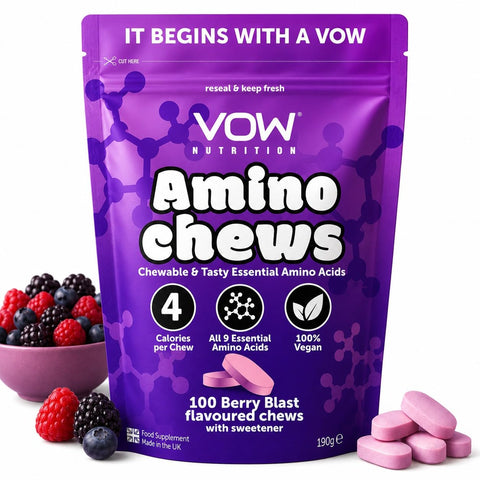 VOW Nutrition Amino Chews 100 Tabs Berry Blast