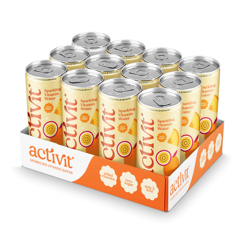 Activit Sparkling Vitamin Water - Mango & Passionfruit - 12x500ml