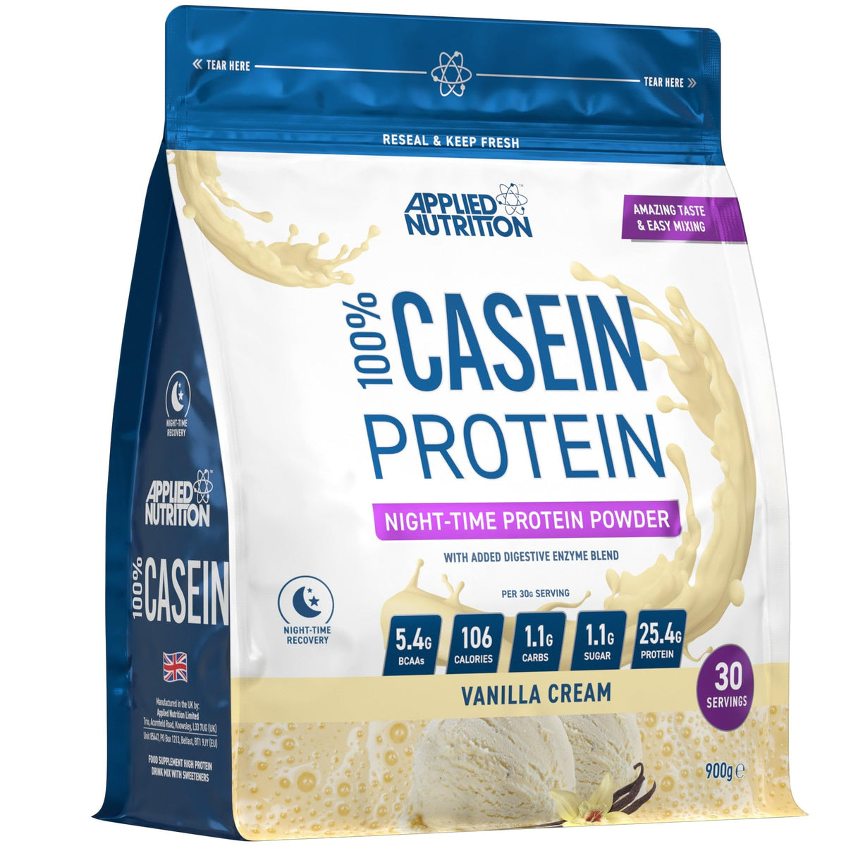 Applied Nutrition Casein 900g Vanilla