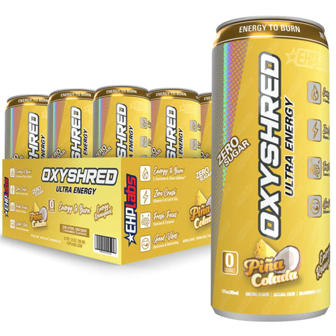 EHP Labs OxyShred Ultra Energy Drink RTD 12x355ml Pina Colada