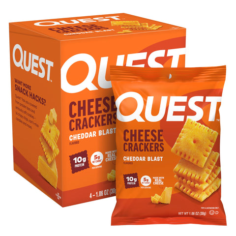 Quest Nutrition Cheese Crackers 4x30g Cheddar Blast