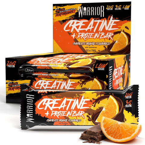 Warrior Creatine Bars 12x75g Chocolate Orange