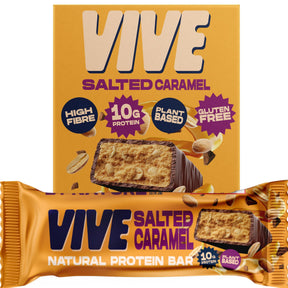 Vive Natural Protein Snack Bar 12x49g Salted Caramel