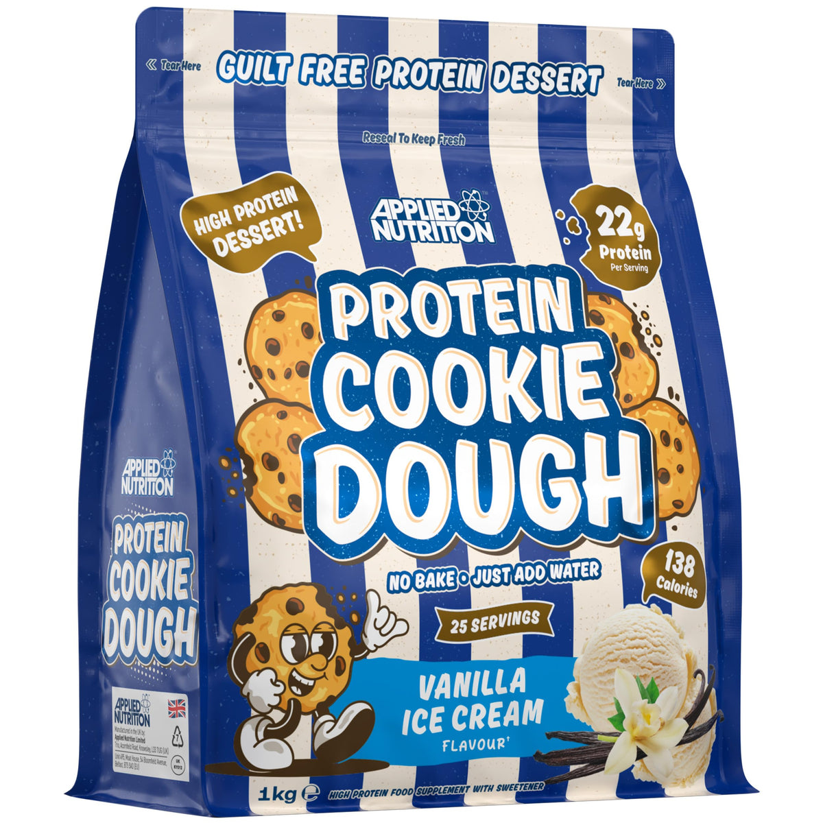 Applied Nutrition Protein Cookie Dough 1kg Vanilla Ice Cream