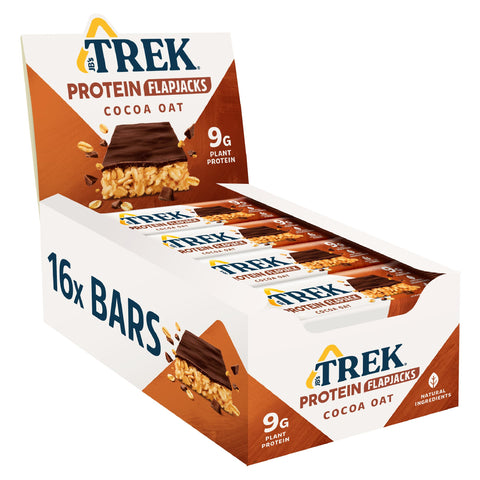 TREK Protein Flapjack 16x50g Cocoa & Oat