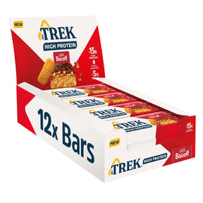 Trek High Protein Low Sugar 12x55g Biscoff