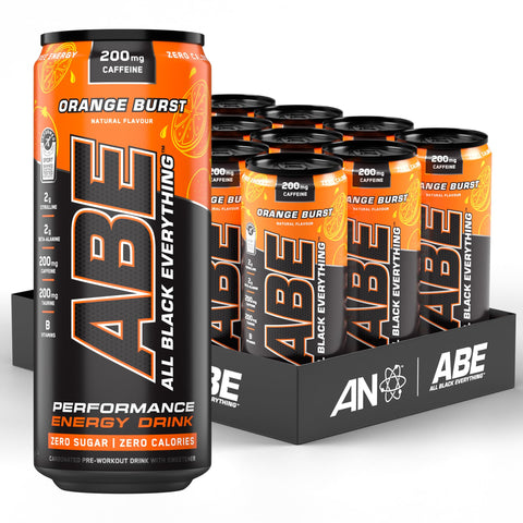 Applied Nutrition ABE (All Black Everything) Carbonated Can 12x330ml Orange Burst