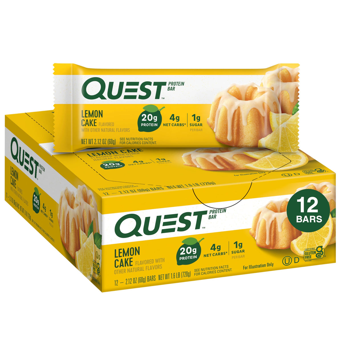 Quest Nutrition Bar 12x60g Lemon Cake