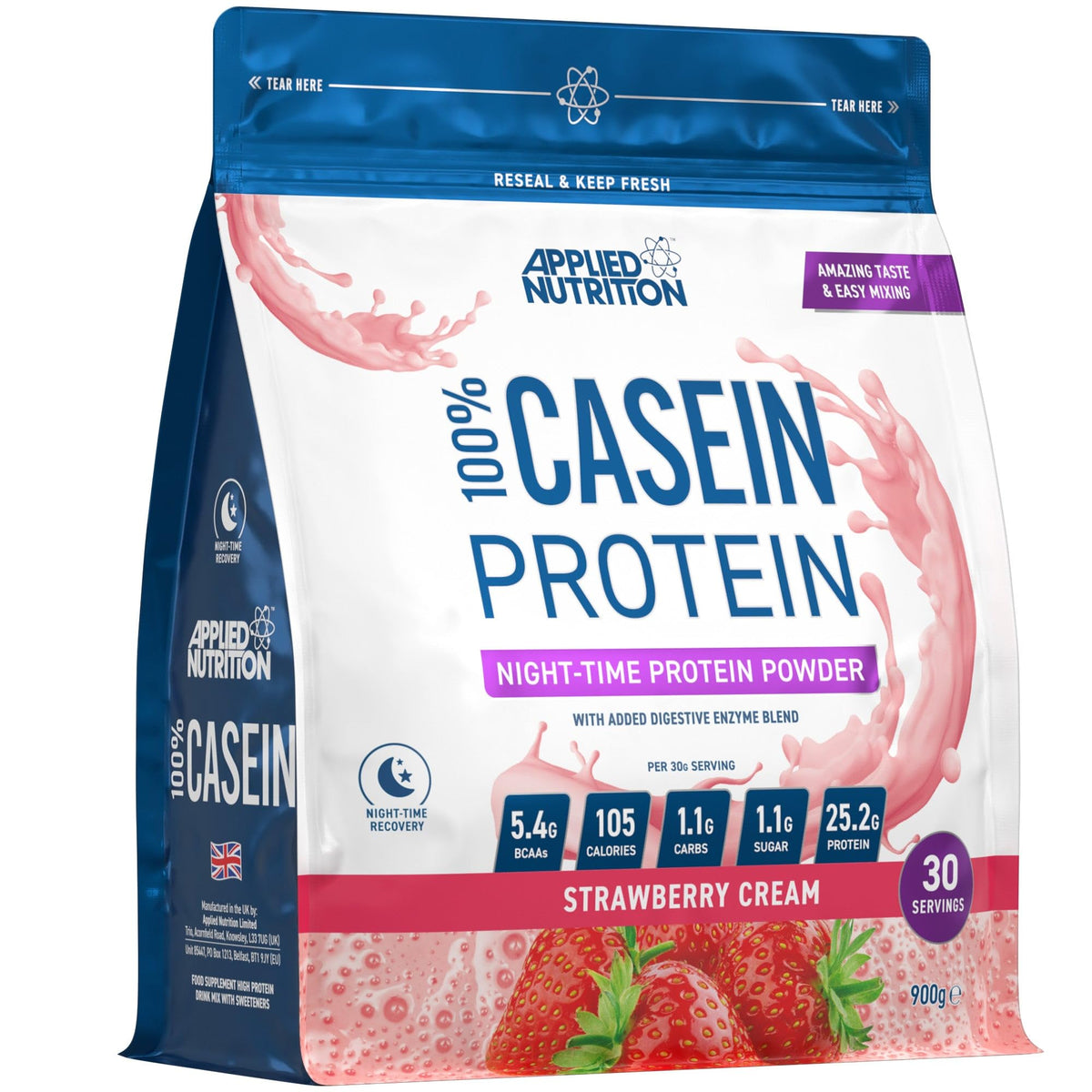 Applied Nutrition Casein 900g Strawberry & Cream — Applied Nutrition — image 1