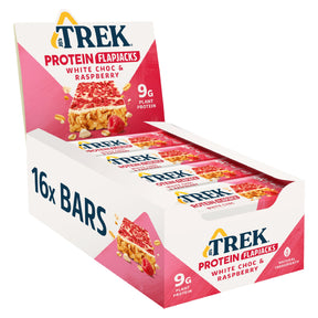 TREK Protein Flapjack 16x50g White Choc & Raspberry