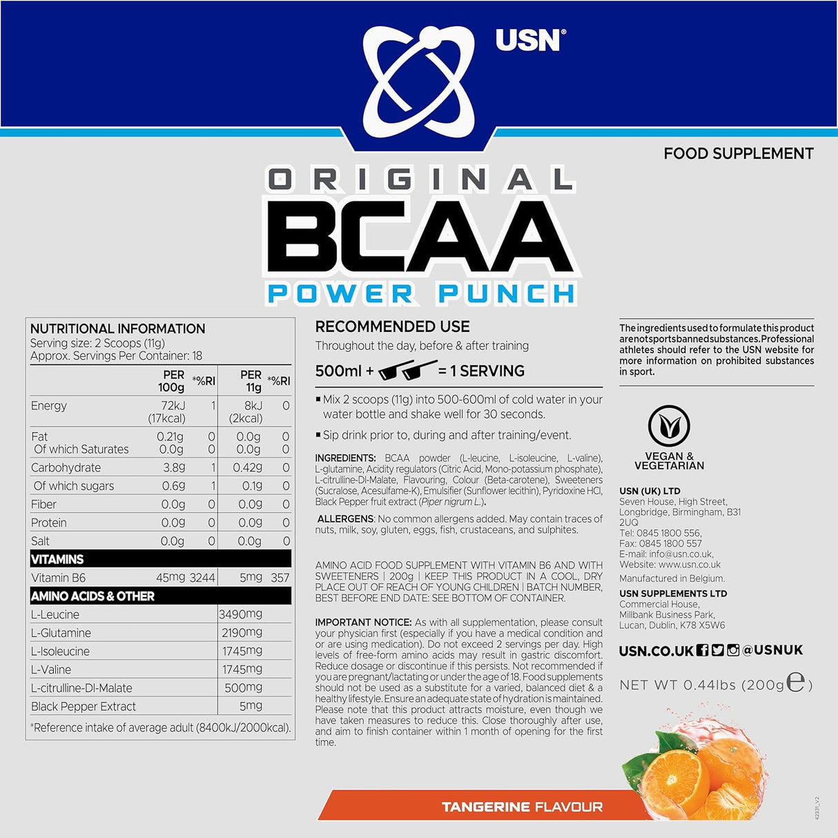 USN BCAA Power Punch 200 جرام