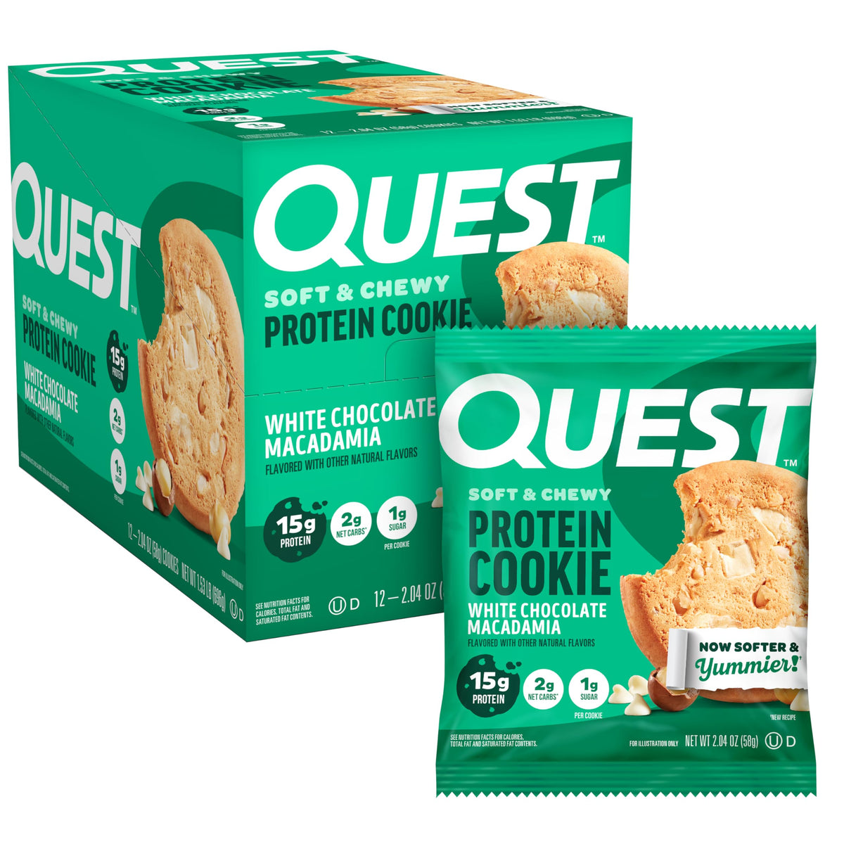 Quest Nutrition Cookie  12x58g White Chocolate Macadamia