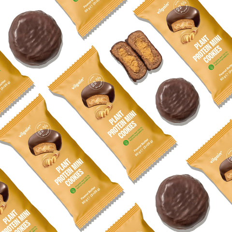 Vilgain Organic Plant Protein Mini Cookies 20x50g Peanutbutter