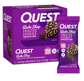 Quest Nutrition Bakeshop Frosted Cookie 8x50g (2 Cookie Packs) Chocolate Cake