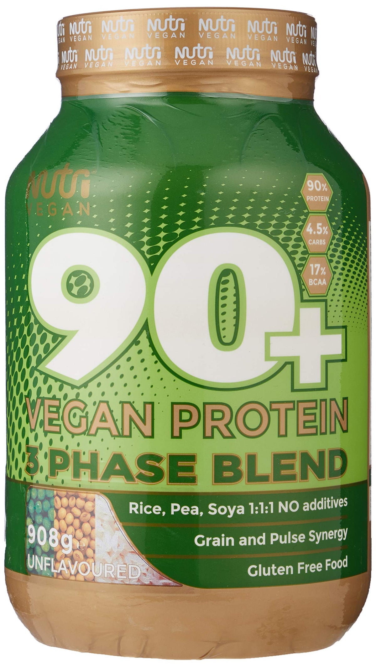 Nutri Vegan 90+ Protein Vegan 908g Unflavoured