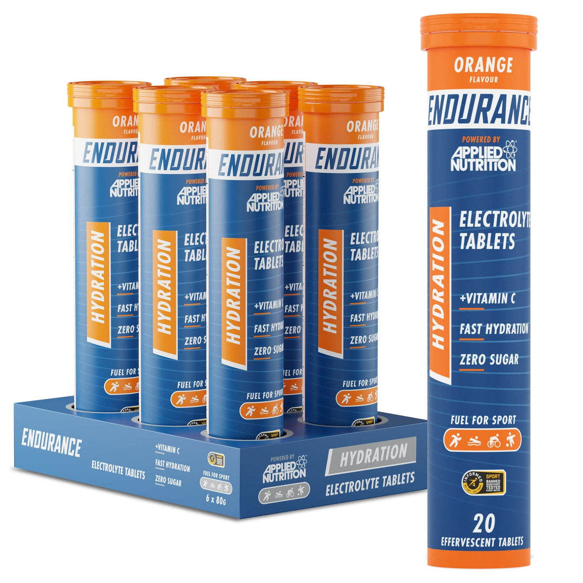 Applied Nutrition Effervescent Electrolyte Tabs 6x20 Tabs Orange