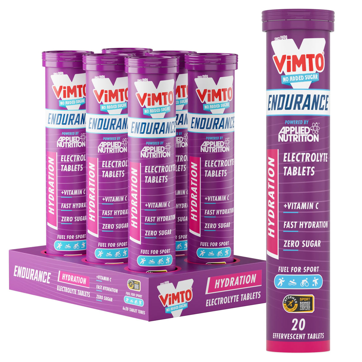 Applied Nutrition Effervescent Electrolyte Tabs 6x20 Tabs Vimto