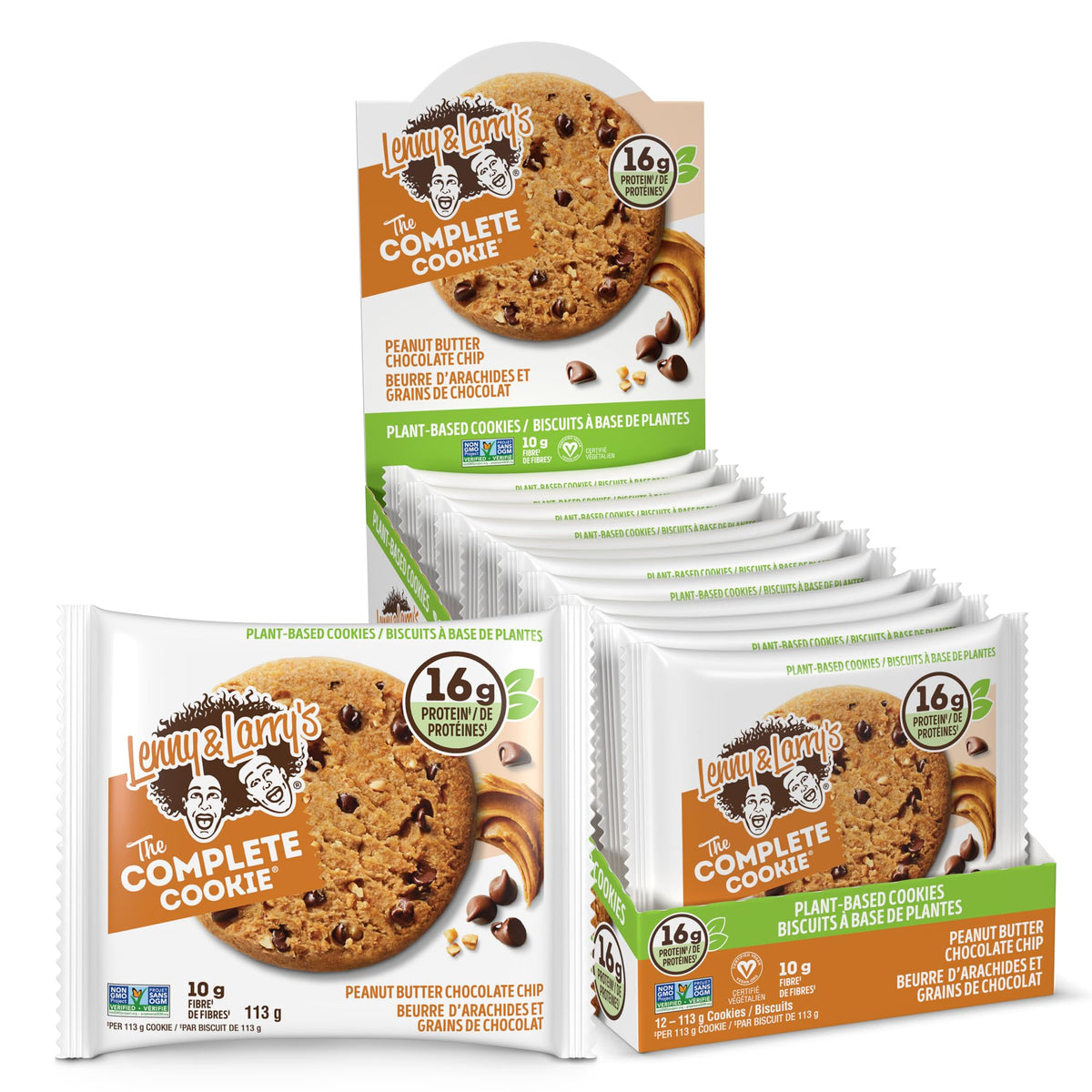 Lenny & Larrys The Complete Cookie 12x113g Peanut Butter Chocolate Chip