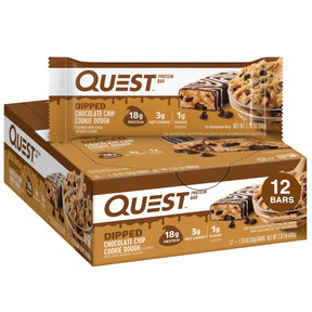 Quest Nutrition 12x50g Dipped Chocolate Chip Cookie Dough
