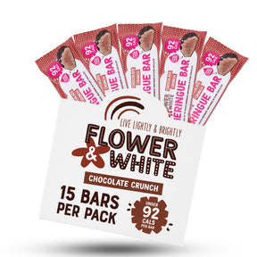 Flower & White Meringue Bar 12x20g Chocolate Crunch