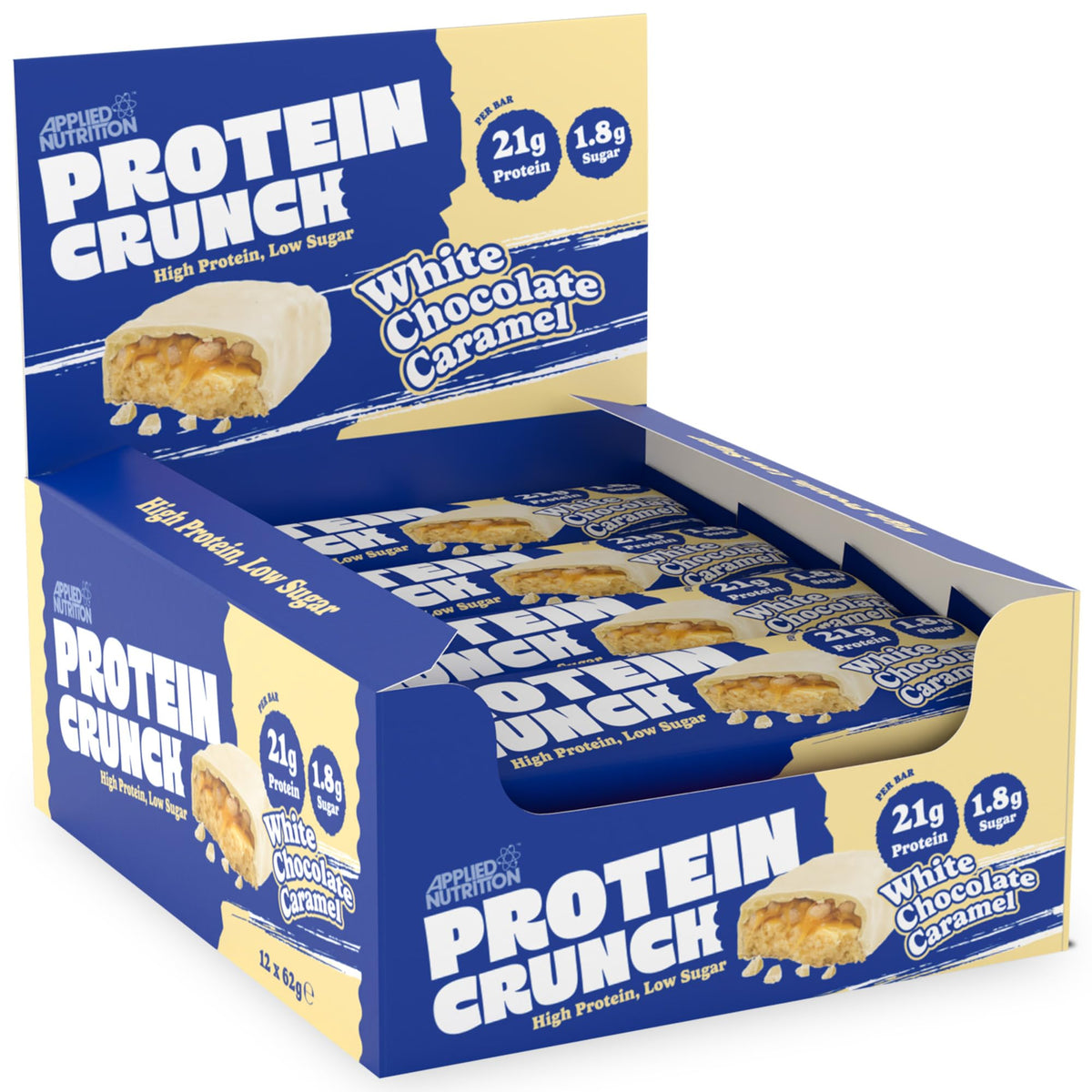 Applied Nutrition Protein Crunch Bar 12x62g White Chocolate Caramel