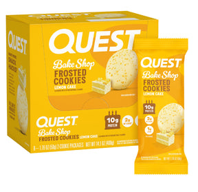 Quest Nutrition Bakeshop Frosted Cookie 8x50g (2 Cookie Packs) Lemon Cake