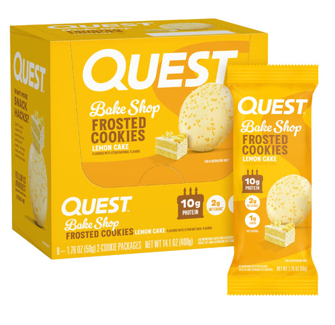 Quest Nutrition Bakeshop Frosted Cookie 8x50g (2 Cookie Packs) Lemon Cake