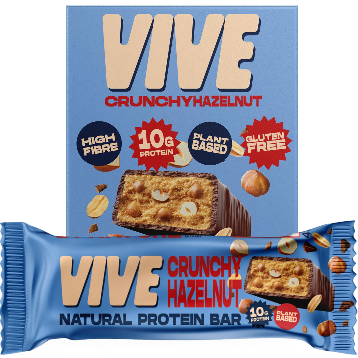Vive Natural Protein Snack Bar 12x50g Hazelnut