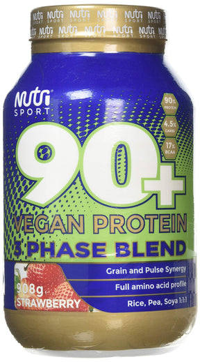 NutriSport 90+ Vegan Protein 908g Strawberry