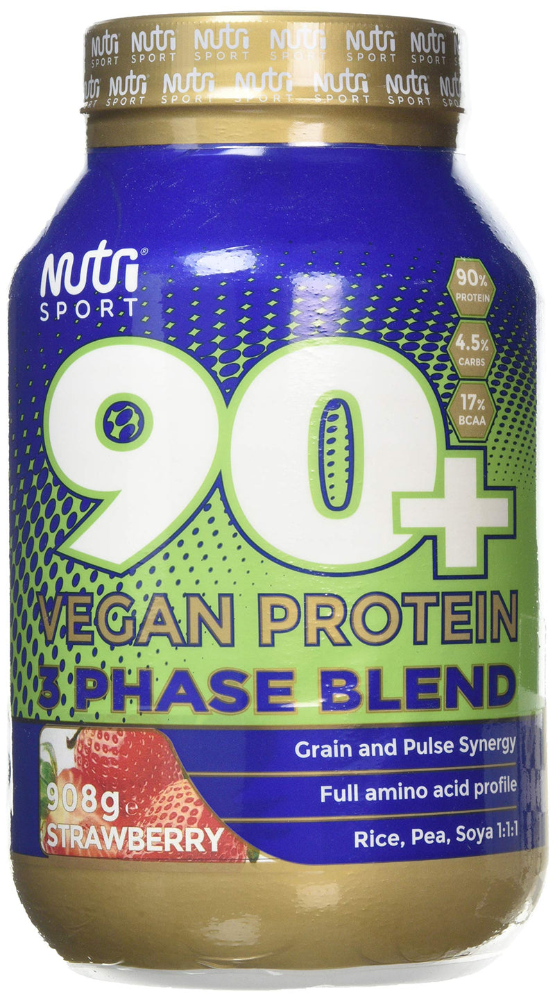 NutriSport 90+ Vegan Protein 908g Strawberry