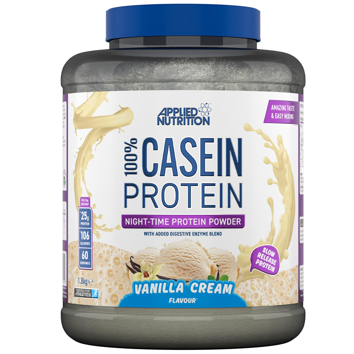 Applied Nutrition Casein 1.8kg Vanilla Cream