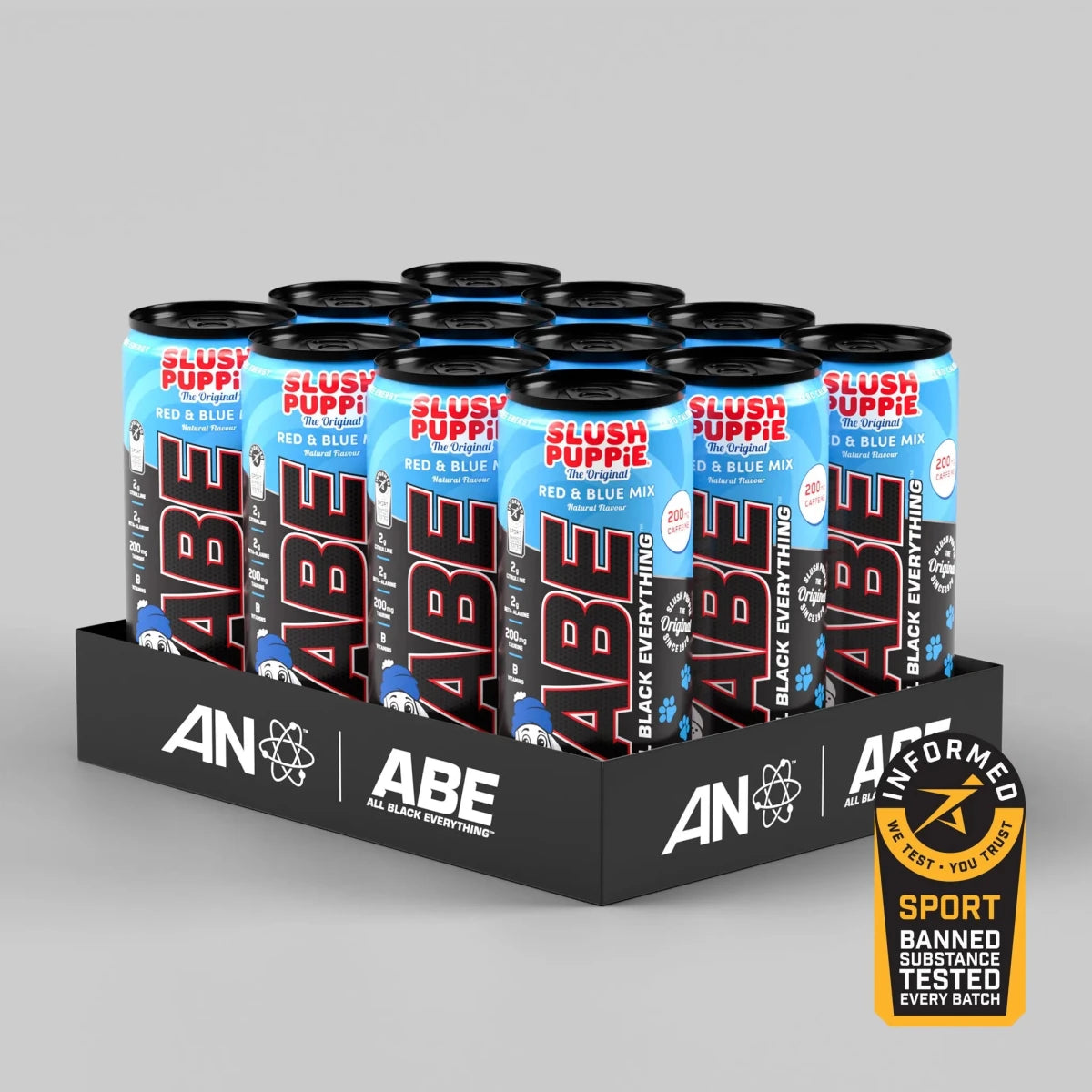 Applied Nutrition ABE (All Black Everything) Carbonated Can - Slush Puppie - 12x330ml