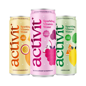 Activit Sparkling Vitamin Water - Blackcurrant & Apple - 12x330ml