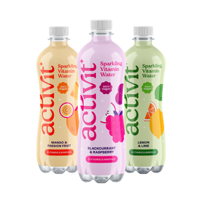 Activit Sparkling Vitamin Water - Blackcurrant & Apple - 12x500ml