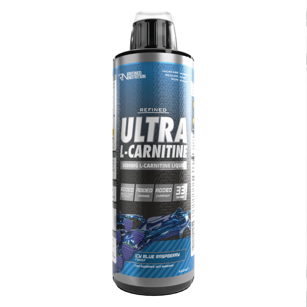 Refined Nutrition Ultra L-Carnitine - Icy Blue Raspberry - 500ml