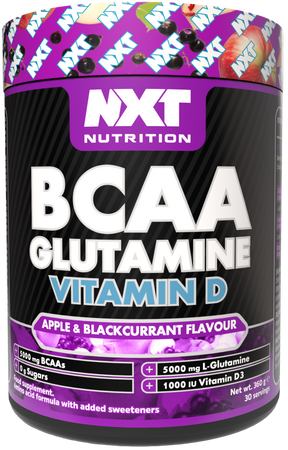 NXT Nutrition BCAA, Glutamine & VIt D 360g - Apple & Blackcurrant - 300g